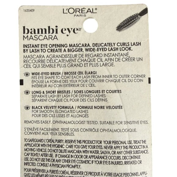 L'Oreal Paris Bambi Eye Lasting Volume Lengthening and Curling Mascara 0.28 fl o - Picture 6 of 7
